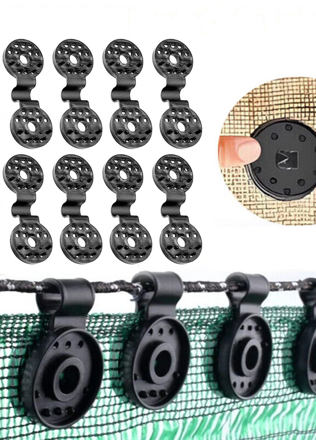 Gölge Klipsi Güneşlik Ağı Klipsi Bahçe Aletleri Sera Kumaşı Sabitleme Kelepçesi Plastik Kanca