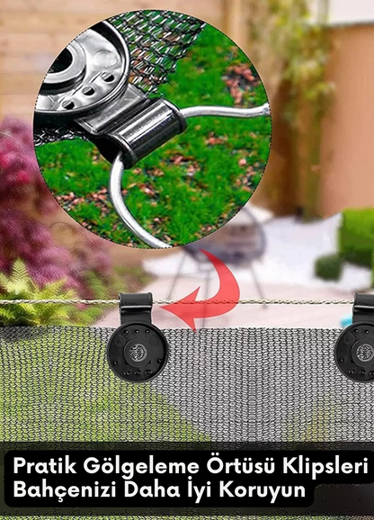 Gölge Klipsi Güneşlik Ağı Klipsi Bahçe Aletleri Sera Kumaşı Sabitleme Kelepçesi Plastik Kanca