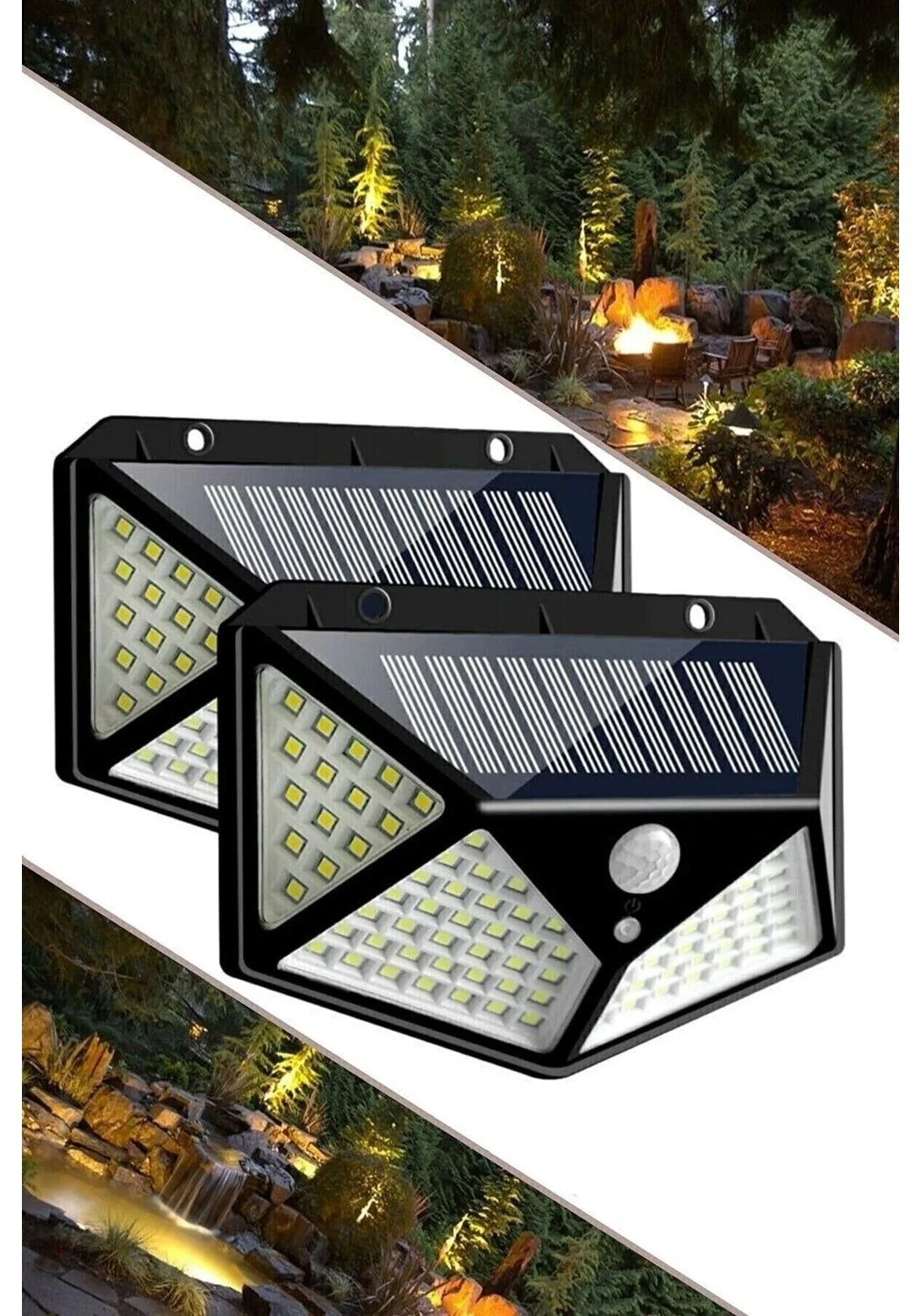 100 Ledli Bahçe Solar Lamba